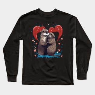 Otter Valentine Day Long Sleeve T-Shirt